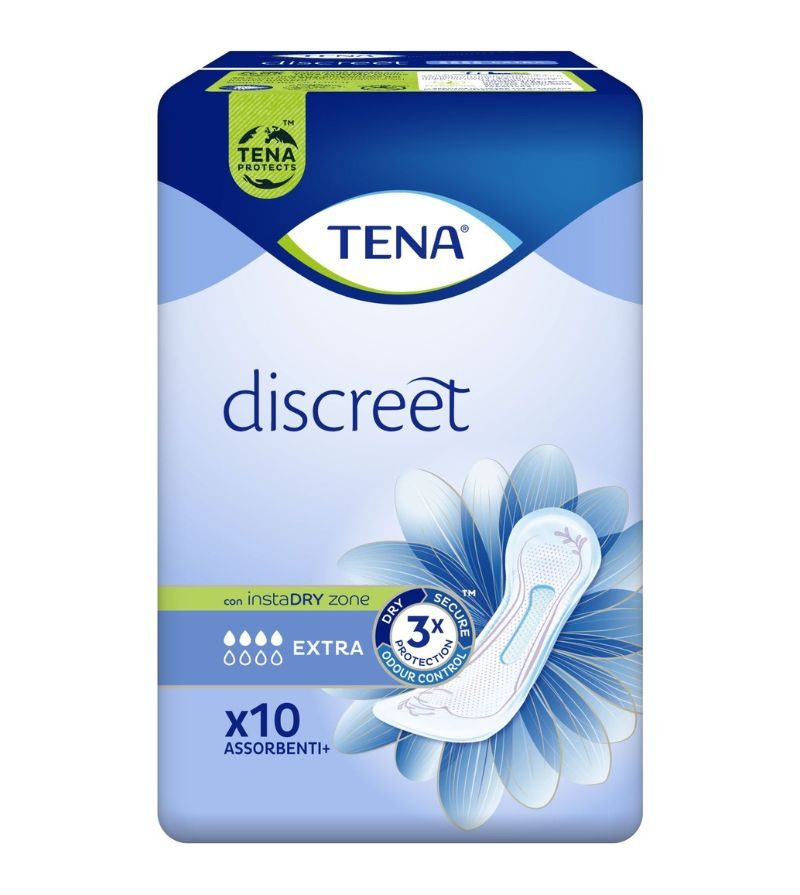 TENA – Assorbenti Discreet Extra – 10Pz