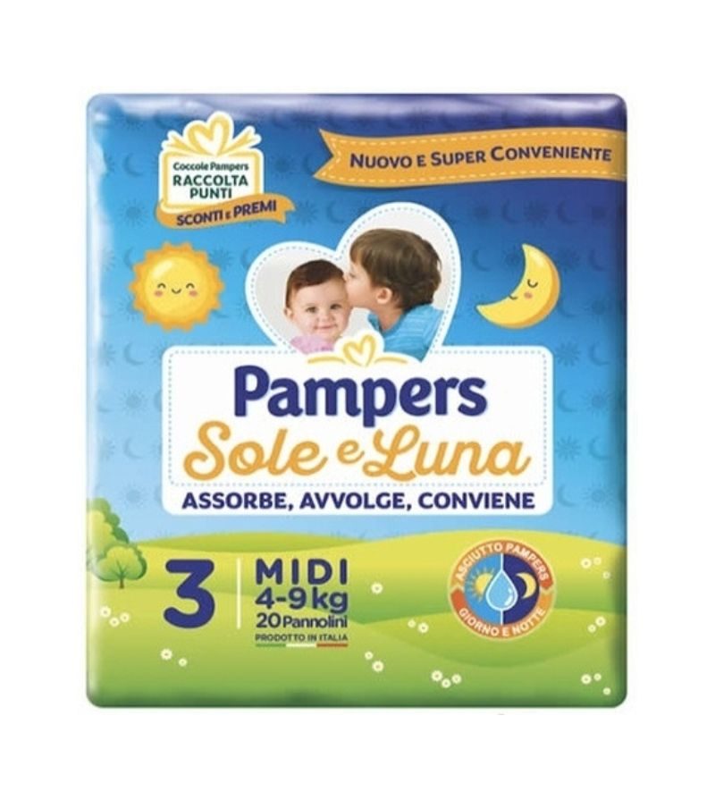 PAMPERS – Soleluna Pannolini 3 Midi – 20Pz