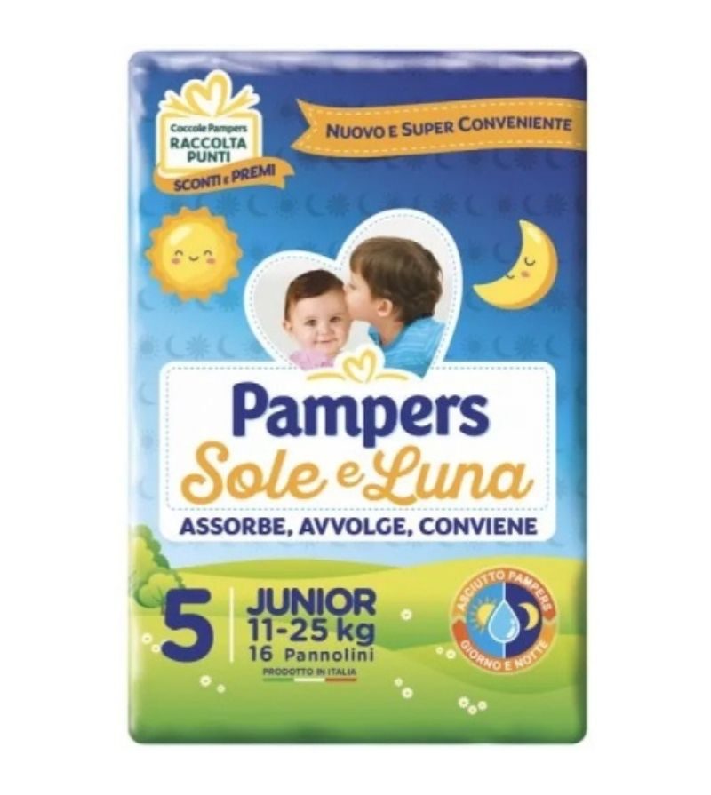 PAMPERS – Soleluna Pannolini 5 Junior – 15Pz