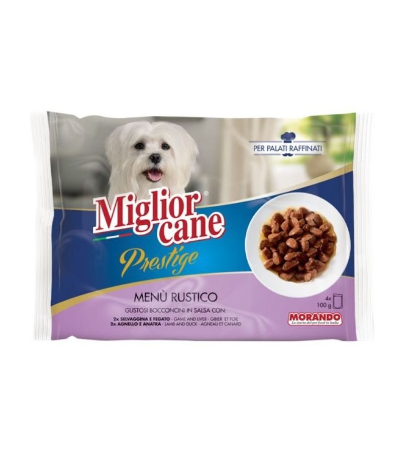 MIGLIOR CANE – Prestige Doppio Menu Rustico – 4X100Gr