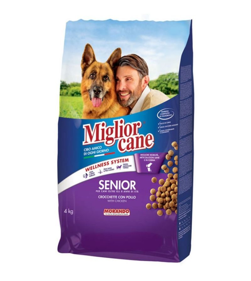 MIGLIOR CANE – Crocchette Senior Pollo – 4Kg