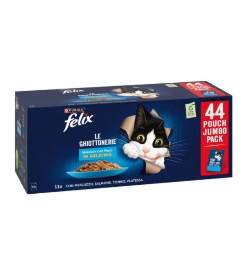 FELIX – Multipack Ghiottonerie Selezioni Con Pesci – 44Pz