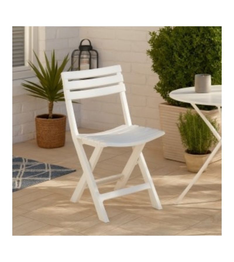 – Sedia In Plp Pieghevole Birki Bianca