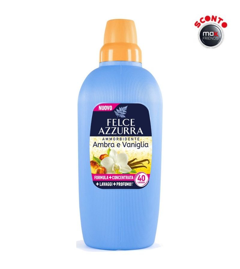 FELCE AZZURRA – Ammorbidente Ambra E Vaniglia 40 Lavaggi – 2Lt