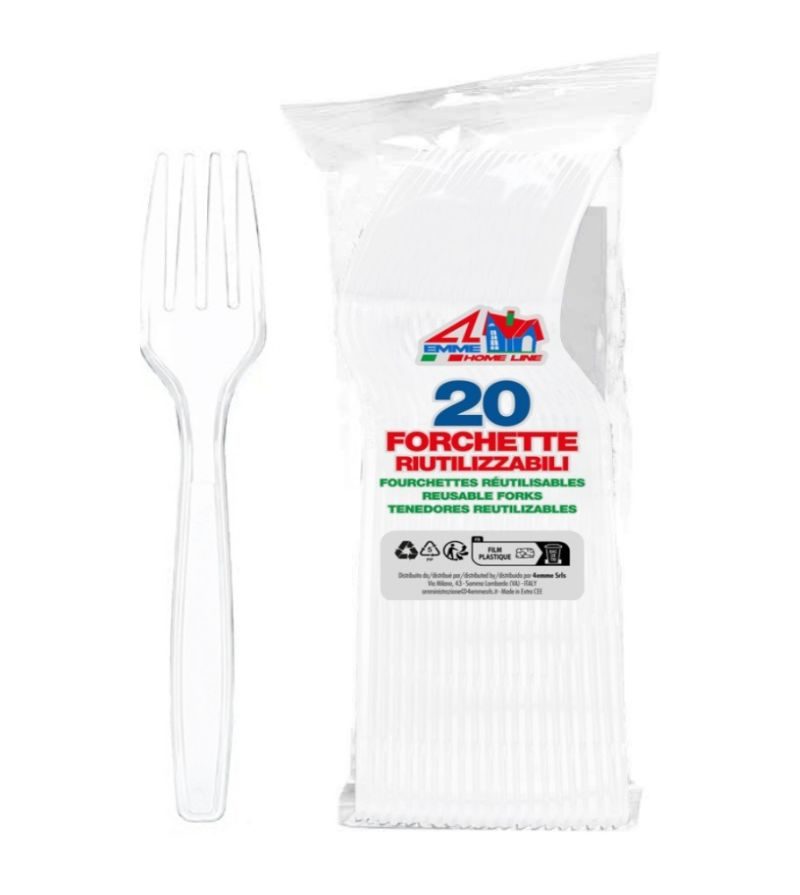 – Confezione Forchette Bianche – 20Pz