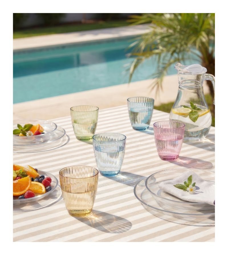 PASABAHCE – Bicchieri In Vetro Colorato Confezione Da 6 Pezzi – 28Cl