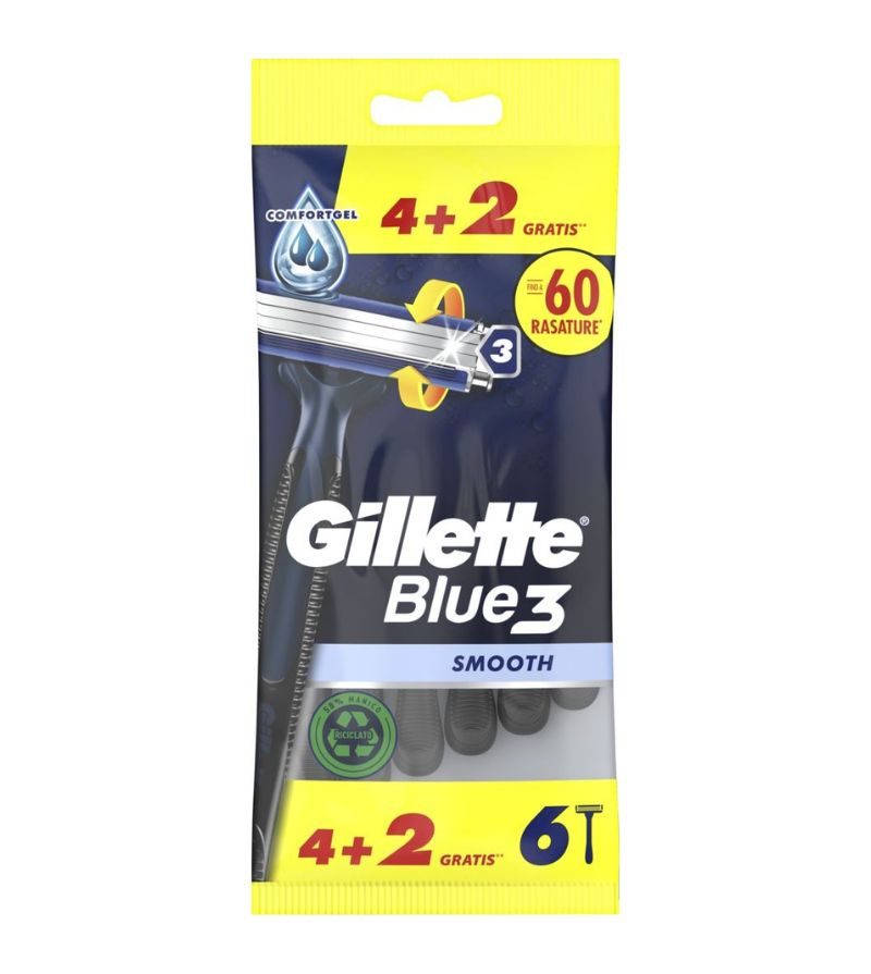GILLETTE – Rasoio Blue3 Usa E Getta 4+2Pz