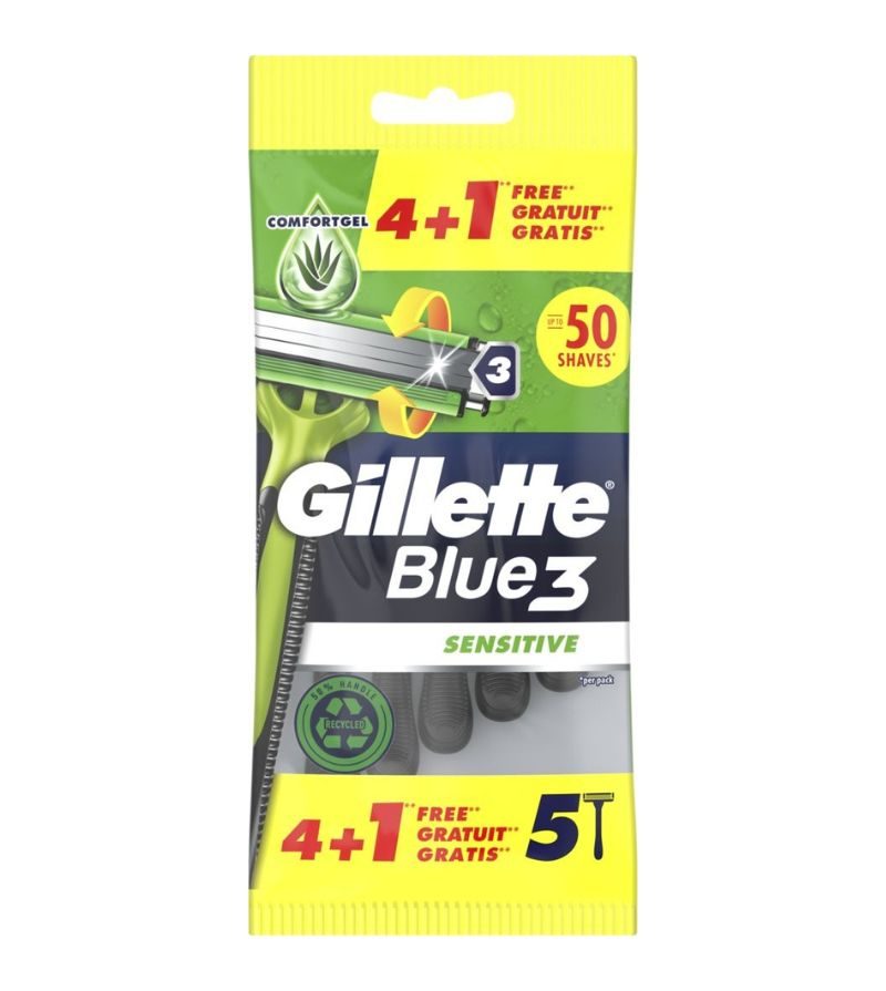 GILLETTE – Rasoio Blue3 Sensitive Usa E Getta 4+1Pz