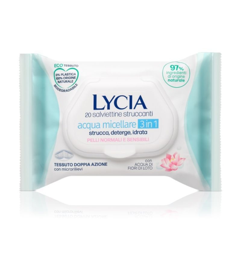 LYCIA – Salviette Struccanti Acqua Micellare – 20Pz