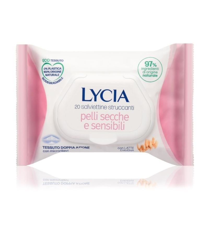 LYCIA – Salviette Struccanti Pelli Sensibili – 20Pz