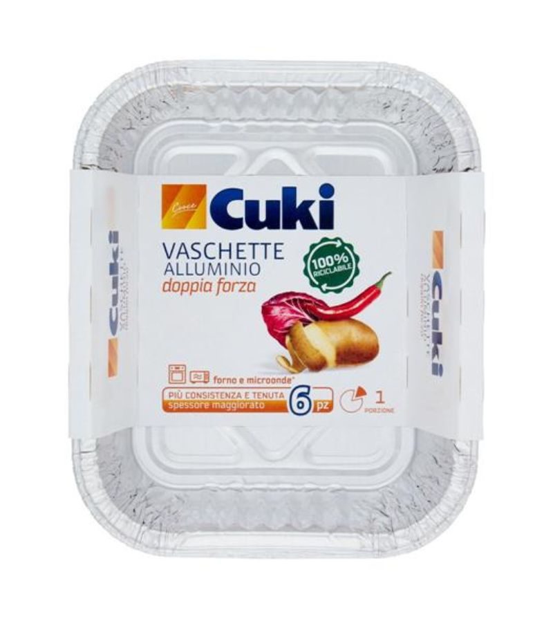 CUKI – Vaschetta In Alluminio Senza Coperchio – 6 Porzioni