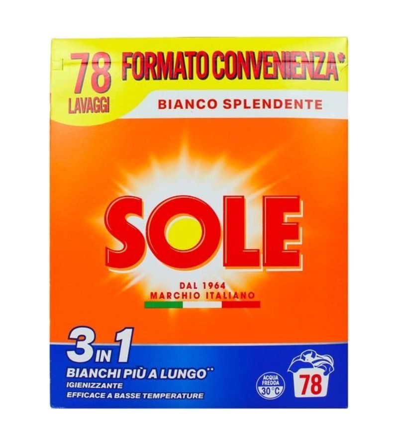 SOLE – Detersivo Lavatrice In Polvere – 78 Misurini