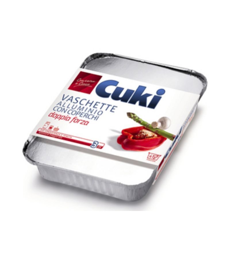 CUKI – Vaschetta In Alluminio Con Coperchio – 6 Porzioni