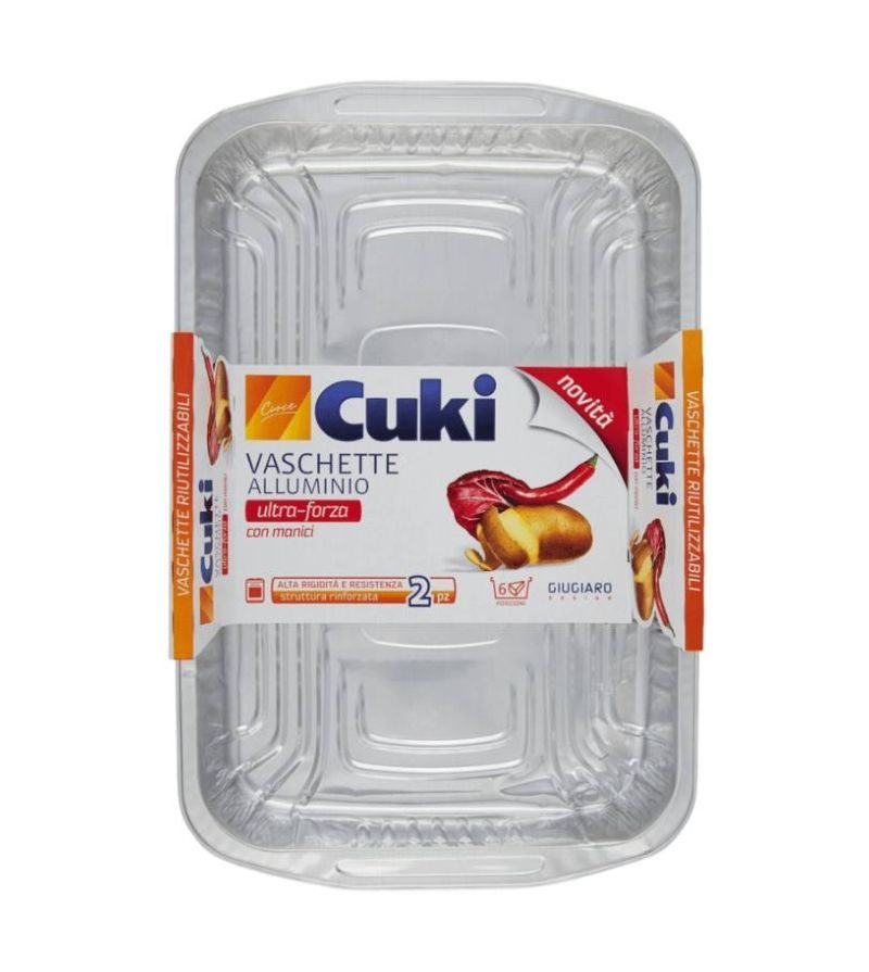 CUKI – Vaschetta In Alluminio Senza Coperchio – 8 Porzioni
