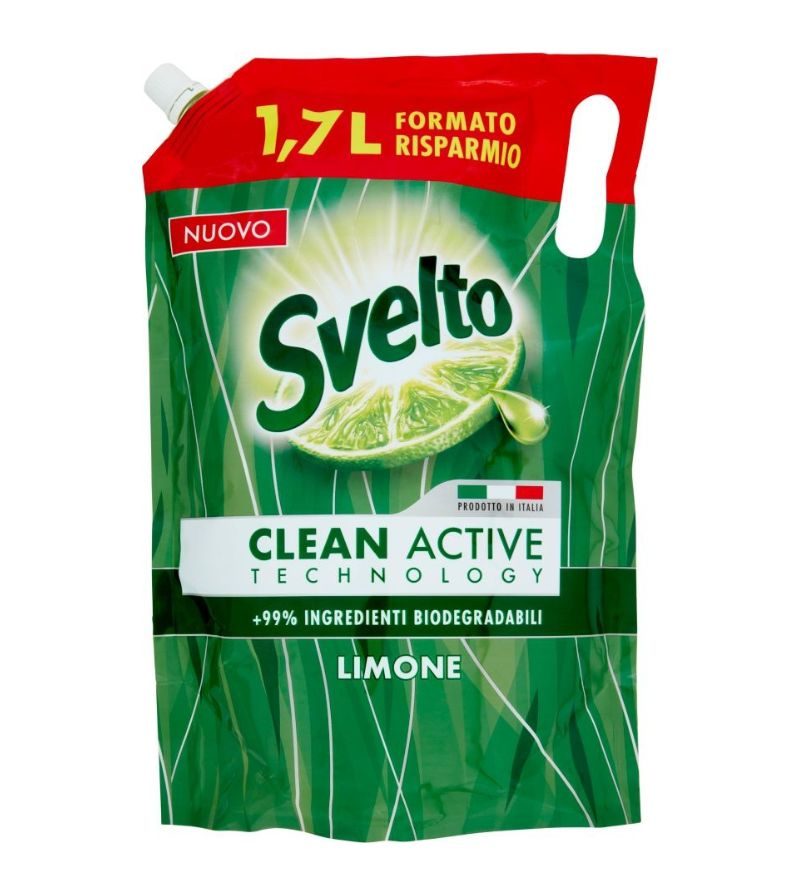 SVELTO – Detersivo Piatti Ecoricarica Limone – 1.7Lt