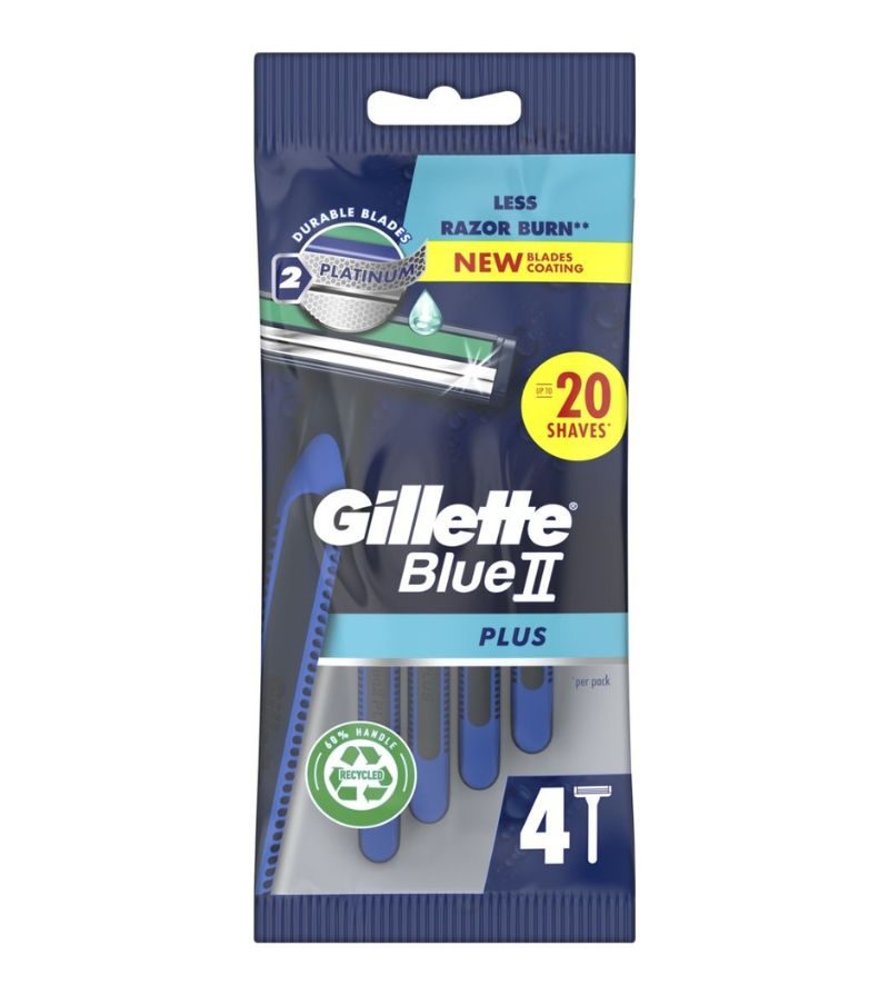 GILLETTE – Rasoio Blu Ii Plus – 4Pz