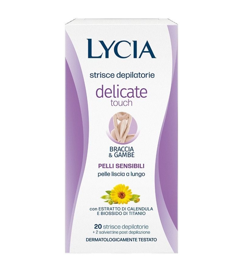 LYCIA – Strisce Depilatorie Braccia E Gambe Pelli Sensibili – 20Pz