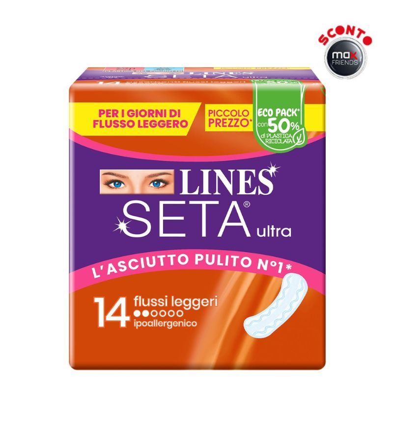 LINES SETA ULTRA – Assorbenti Flussi Leggeri – 14Pz