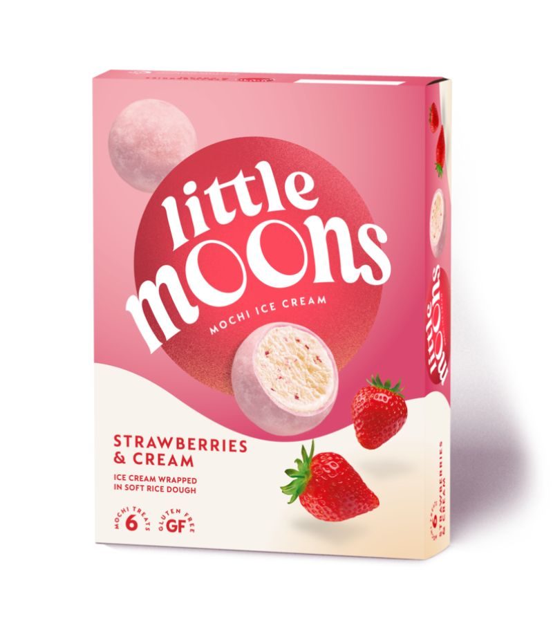 LITTLE MOONS – Mochi Gelato Strawberry And Cream – 192Gr