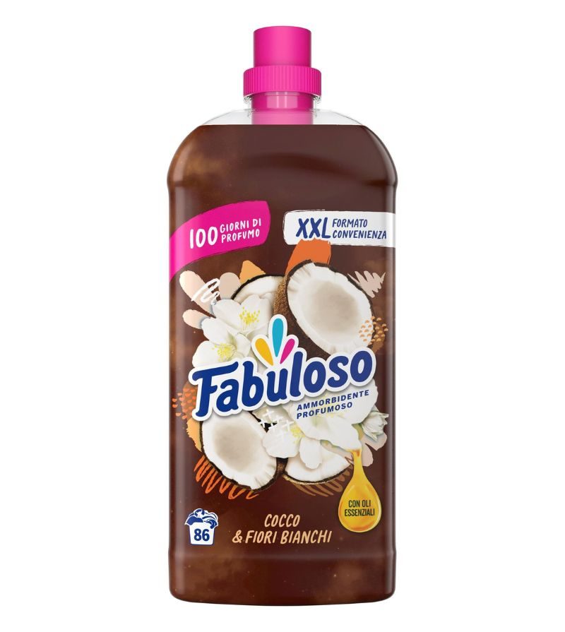 FABULOSO – Ammorbidente Concentrato Cocco E Fiori Bianchi – 86Lav