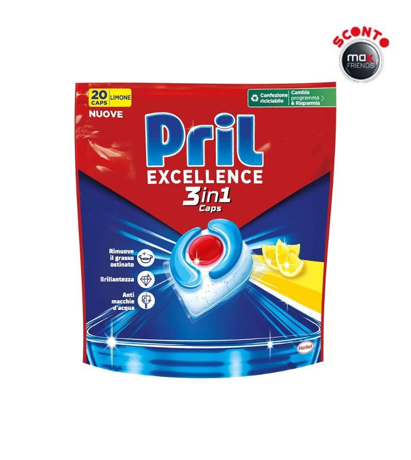PRIL – Excellence 3 In 1 Lemon – 20 Caps
