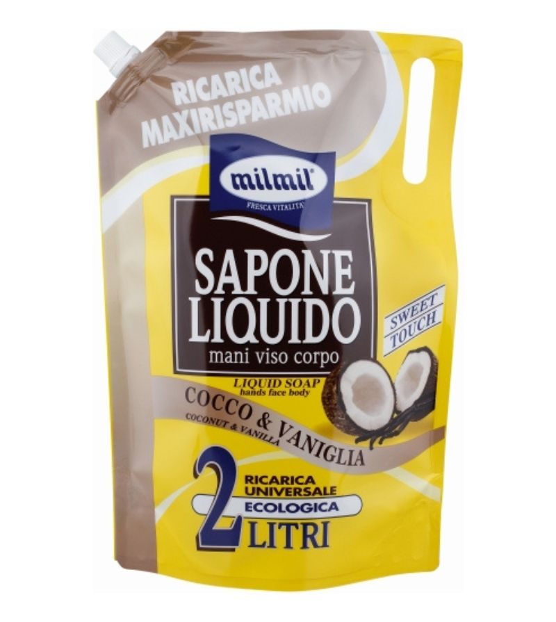 MIL MIL – Ricarica Sapone Liquido Cocco E Vaniglia – 2Lt
