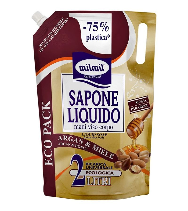 MIL MIL – Ricarica Sapone Liquido Argan E Miele – 2Lt