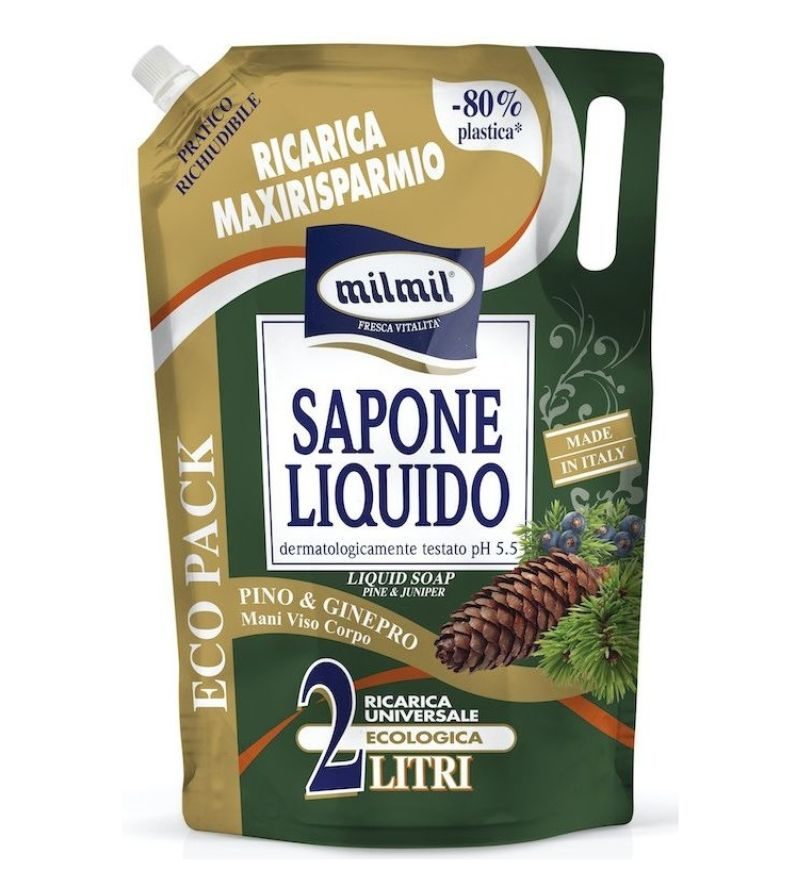 MIL MIL – Ricarica Sapone Liquido Pino E Ginepro – 2Lt