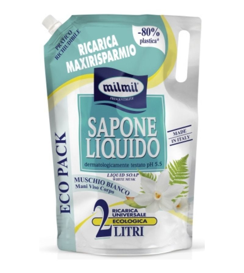 MIL MIL – Ricarica Sapone Liquido Muschio Bianco – 2Lt
