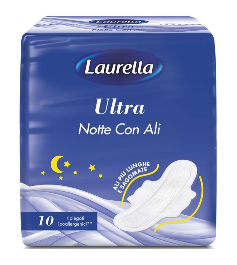 LAURELLA – Assorbenti Ultra Notte Con Ali – 10Pz