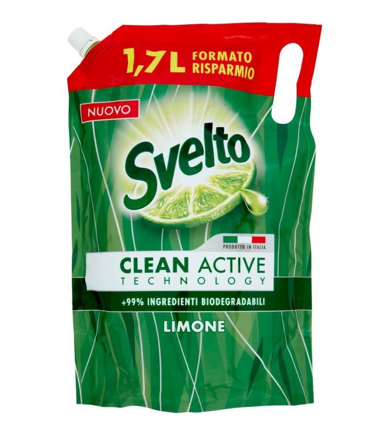 SVELTO – Detersivo Piatti Ecoricarica Limone – 1.7Lt