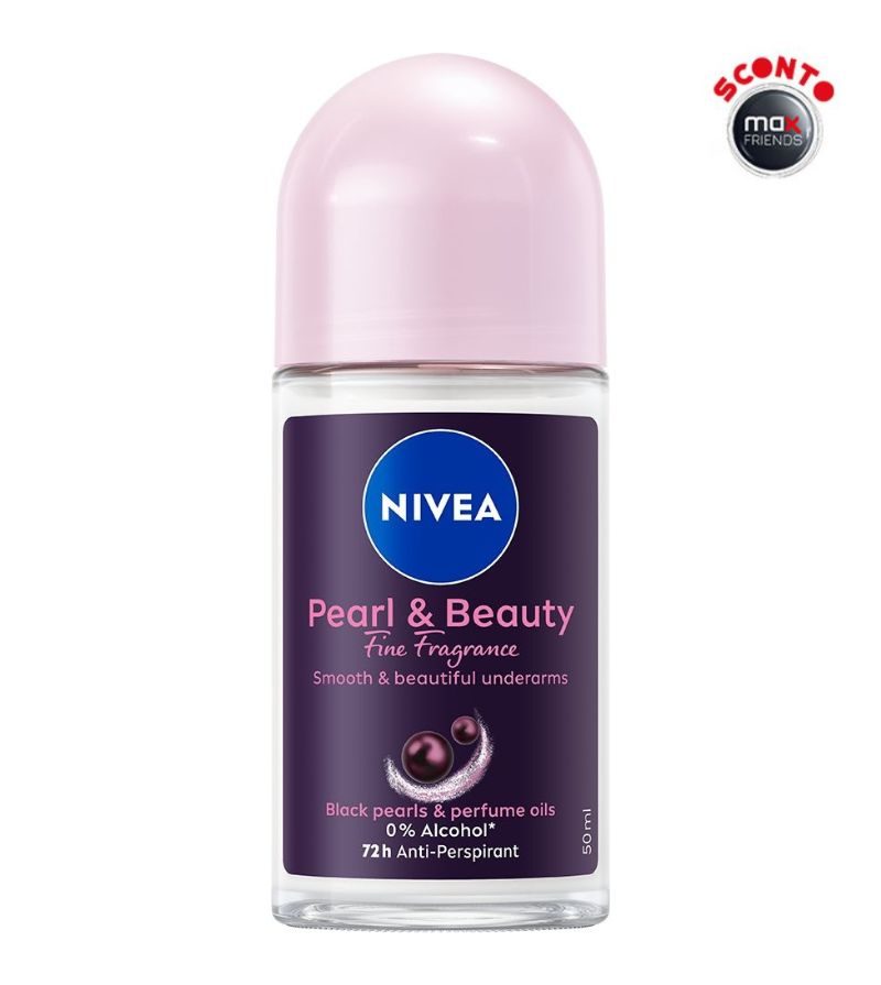 NIVEA – Deodorante Roll-On Black Pearl E Beauty – 50Ml