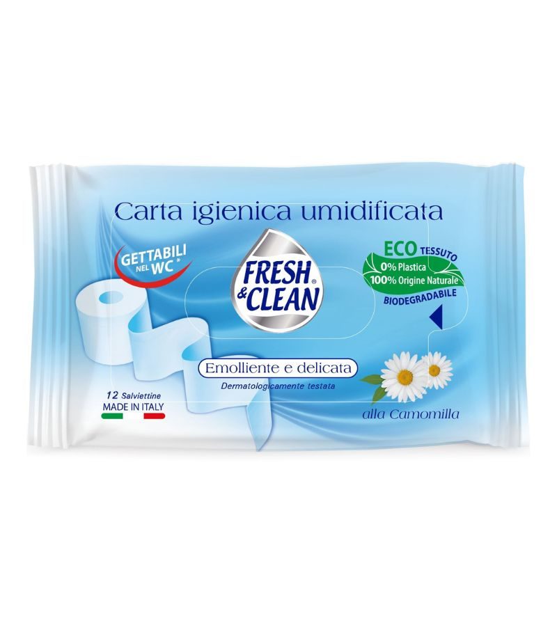 FRESH e CLEAN – Salviette Carta Igienica Umidificata – 12Pz
