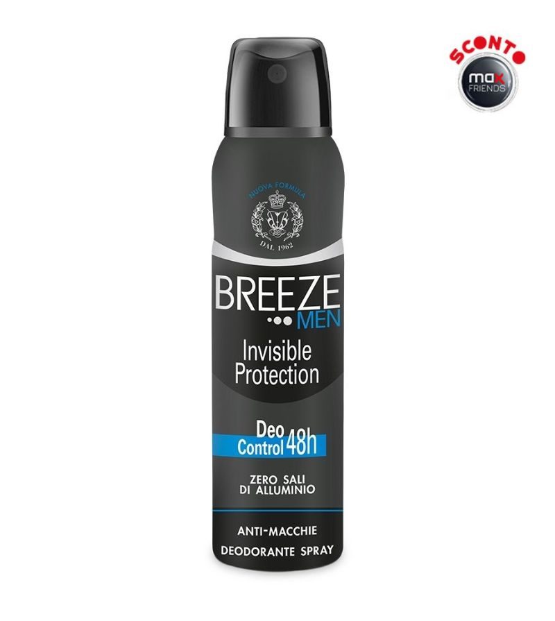 BREEZE – Deodorante Spray Men Invisible Protection – 150Ml