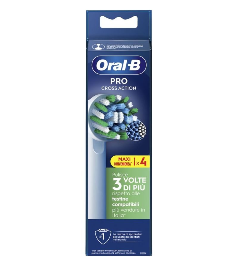 ORAL B – Ricarica Spazzolino Elettrico Cross – 4Pz