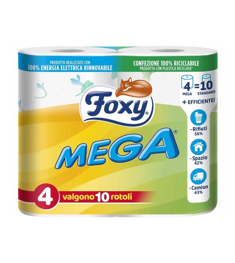FOXY – Carta Igienica Mega – 4 Rotoli