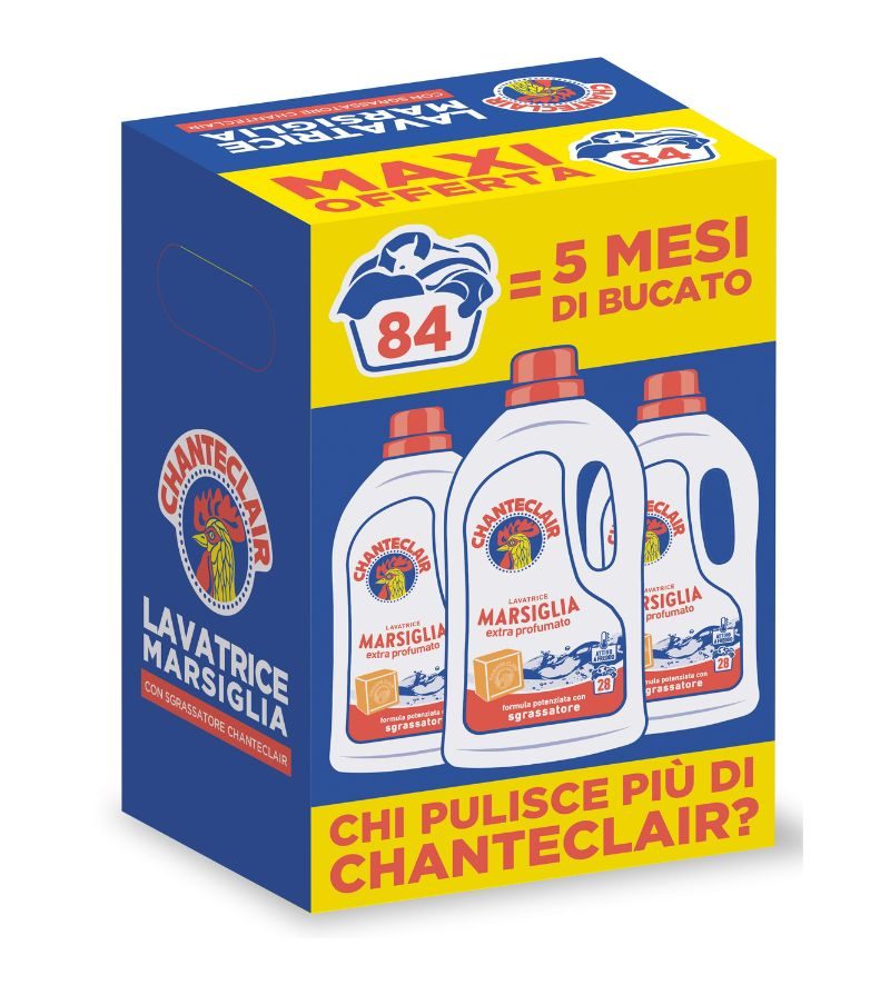 CHANTECLAIR – Detersivo Liquido Lavatrice Marsiglia – 3X28 Lav.