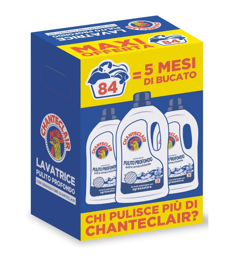 CHANTECLAIR – Detersivo Liquido Lavatrice Pulito Profondo – 3X28 Lav.