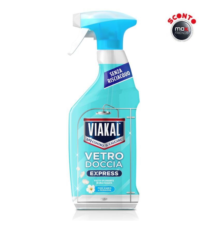 VIAKAL – Anticalcare Spray Express Vetro Doccia – 470Ml