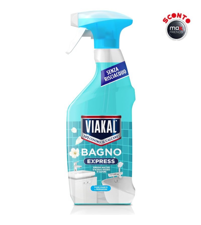 VIAKAL – Anticalcare Spray Express Bagno Fiori Primaverili – 470Ml