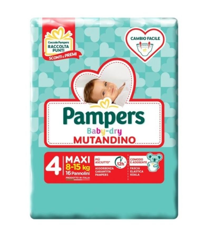 PAMPERS – Pannolini Baby Dry Mutandino Maxi – 16Pz