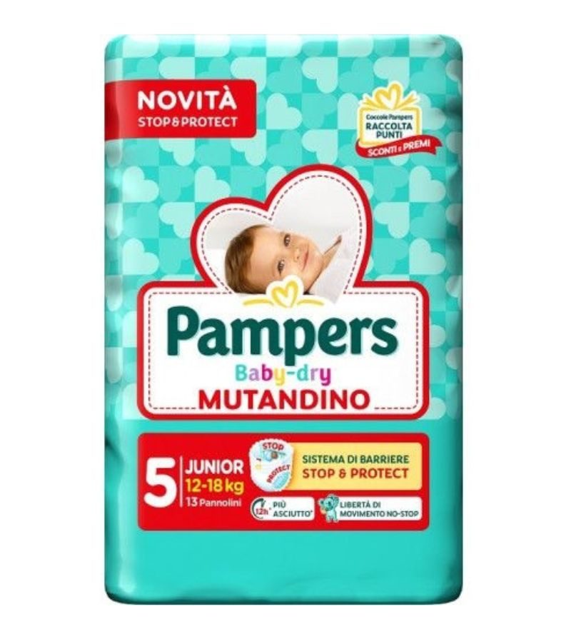 PAMPERS – Pannolini Baby Dry Mutandino Junior – 13Pz