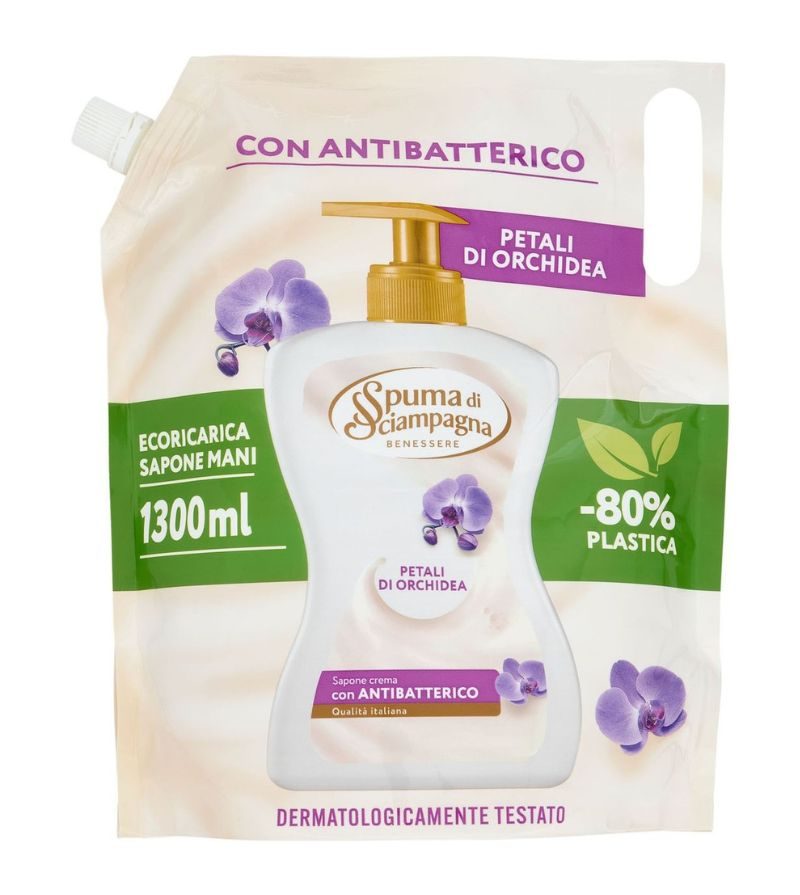SPUMA DI SCIAMPAGNA – Ecoricarica Sapone Liquido Orchidea – 1300Ml