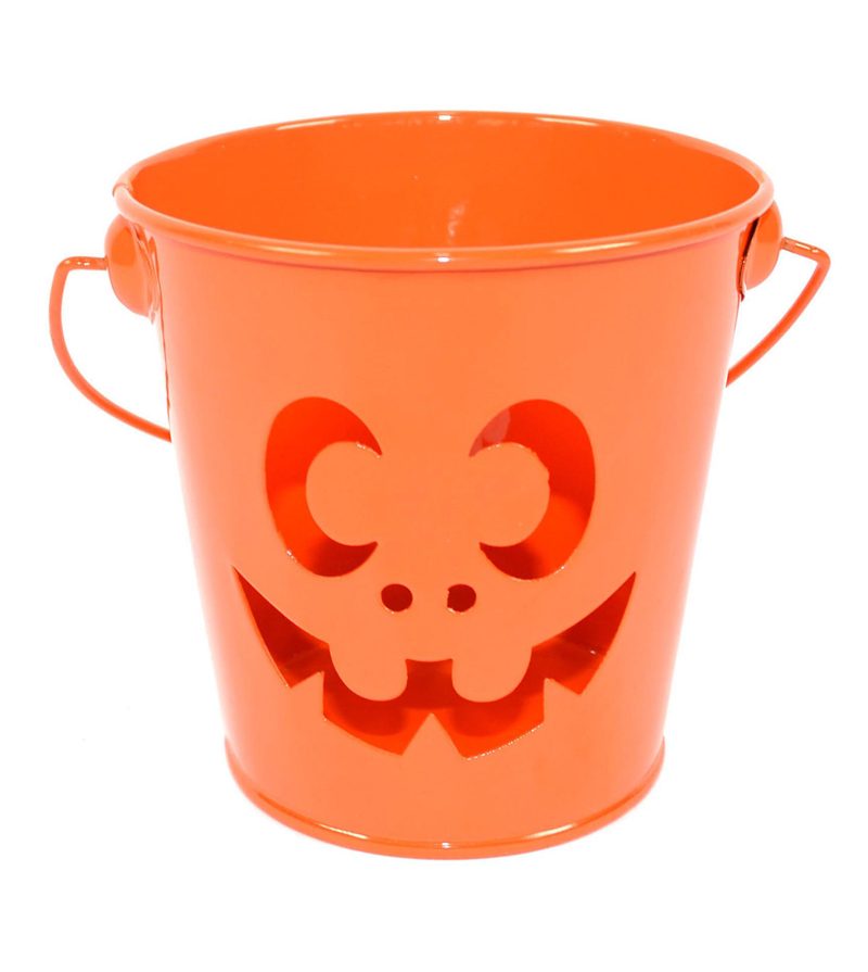 DECORAZIONE HALLOWEEN – Secchiello Latta 10Cm Decoro Inciso