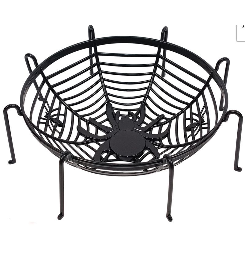 DECORAZIONE HALLOWEEN – Cesto Ragnatela In Plastica 2 Colori