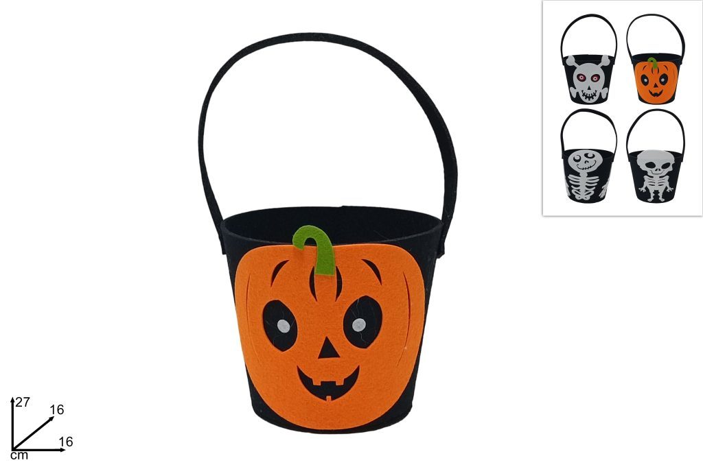 ACCESSORI HALLOWEEN – Cestino In Feltro Con Manico