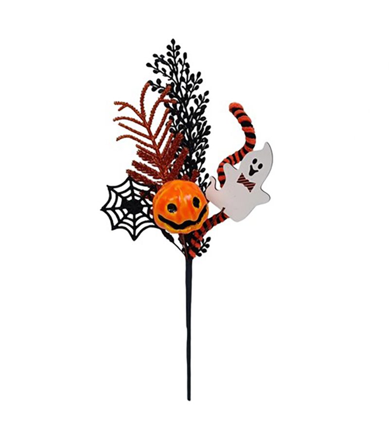 DECORAZIONE HALLOWEEN – Spillone Con Zucca E Fantasmino 33 Cm