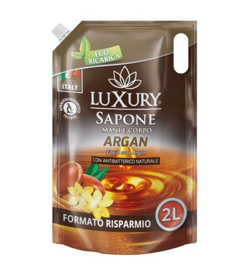 LUXURY – Sapone Liquido Ecoricarica Argan – 2Lt
