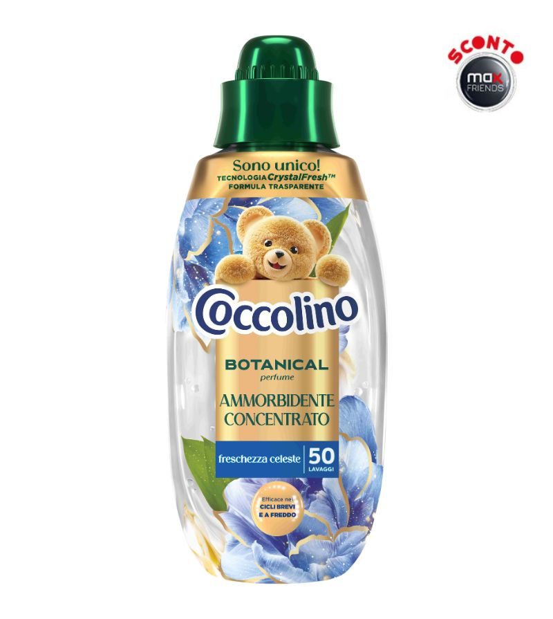 COCCOLINO – Ammorbidente Concentrato Freschezza Celeste 50Lav – 750Ml