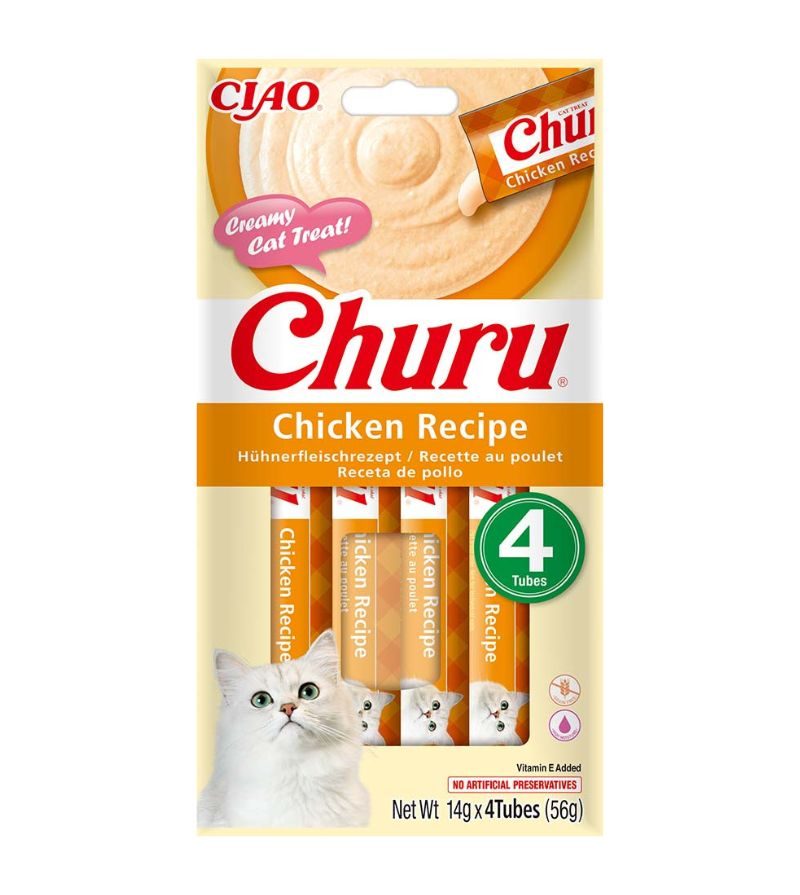 CHURU – Snack Cremoso Con Pollo – 4Pz